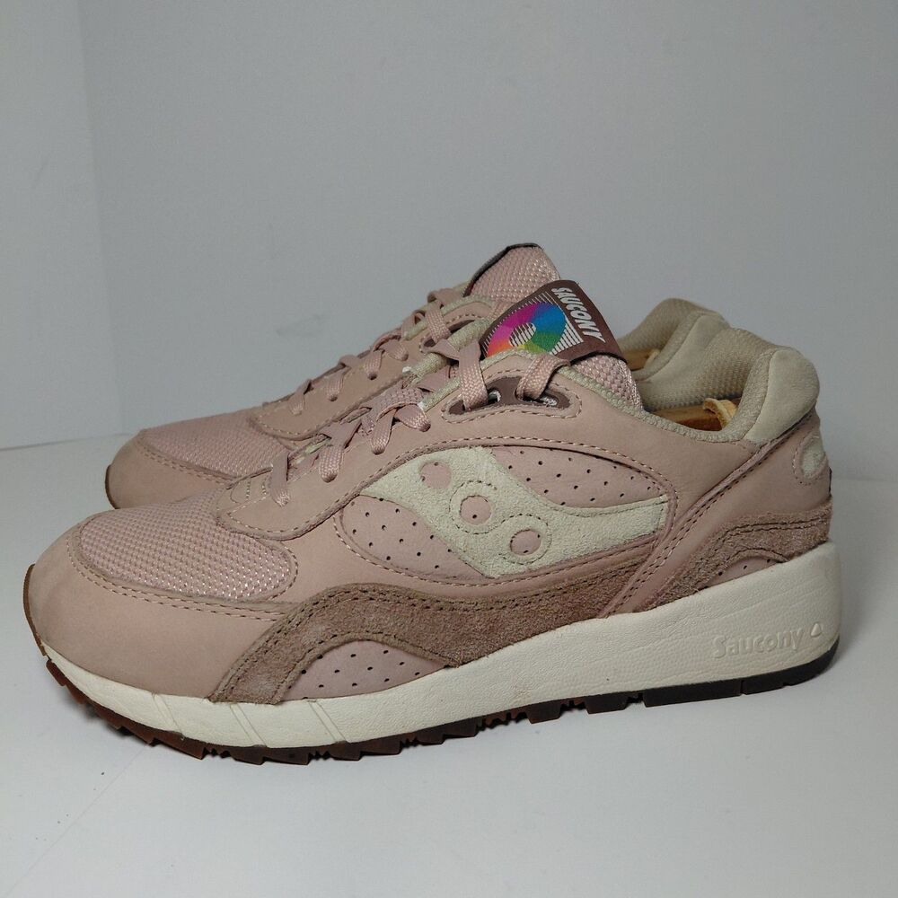 Saucony Shadow 6000 Retro Fashion Sneakers ROSE/BROWN Women's 5.5